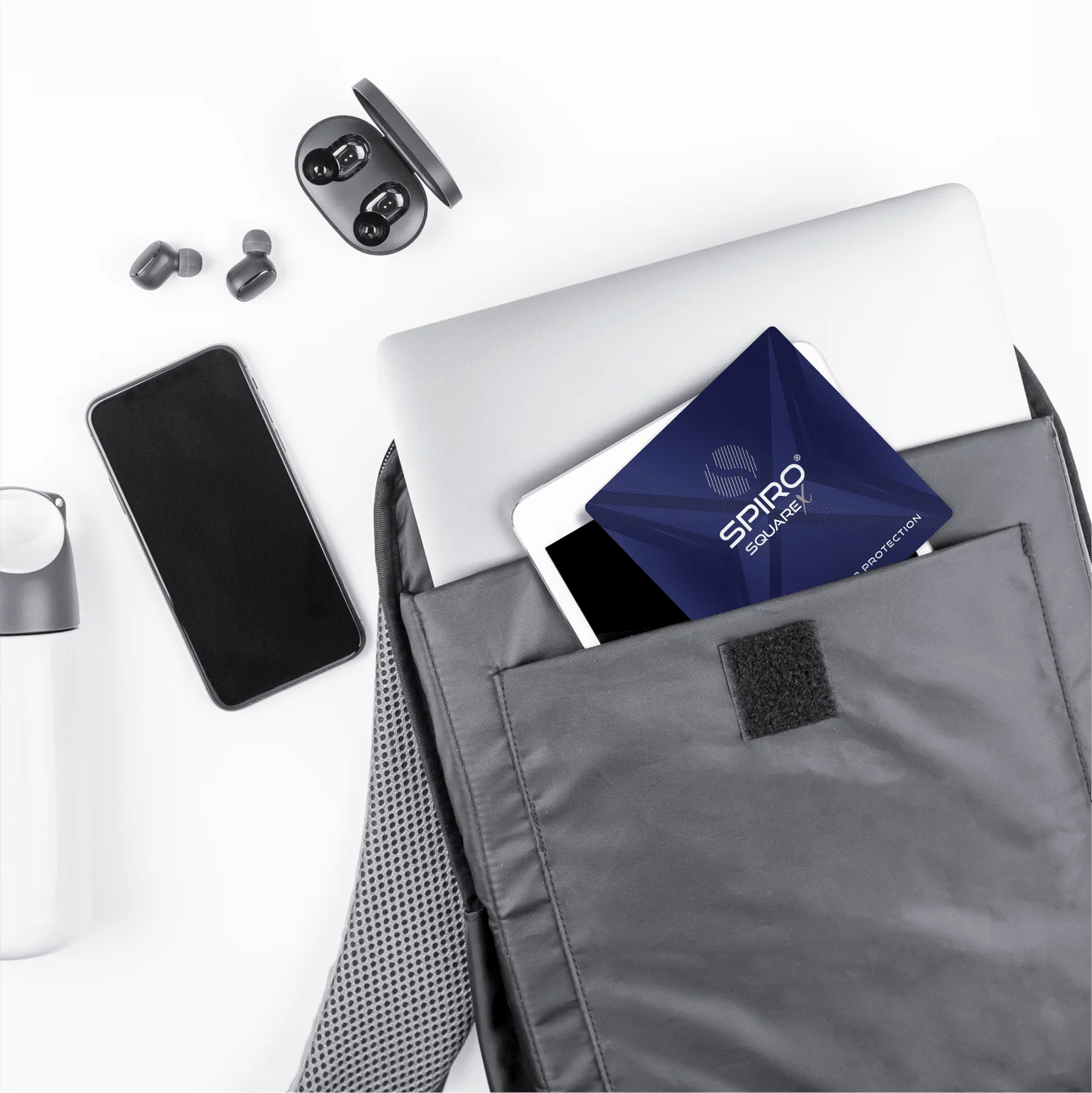 SPIRO® SQUARE X - Geavanceerd Elektromagnetisch Filter voor WiFi-routers, Werkplekken en Elektrische Voertuigen